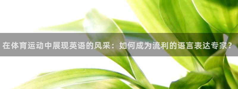 杏鑫凯捷开号链接：在体育运动中展现英语的风采：如何成为流利的语言表达专家？